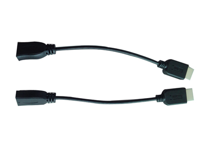HDMI macho A a hembra A (cable corto)